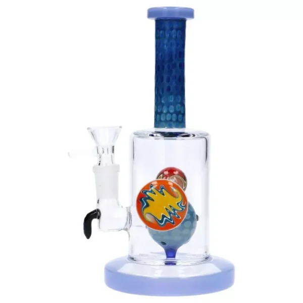 Reversal Art Locket Water Pipe with UFO Showerhead Perc - 8 in